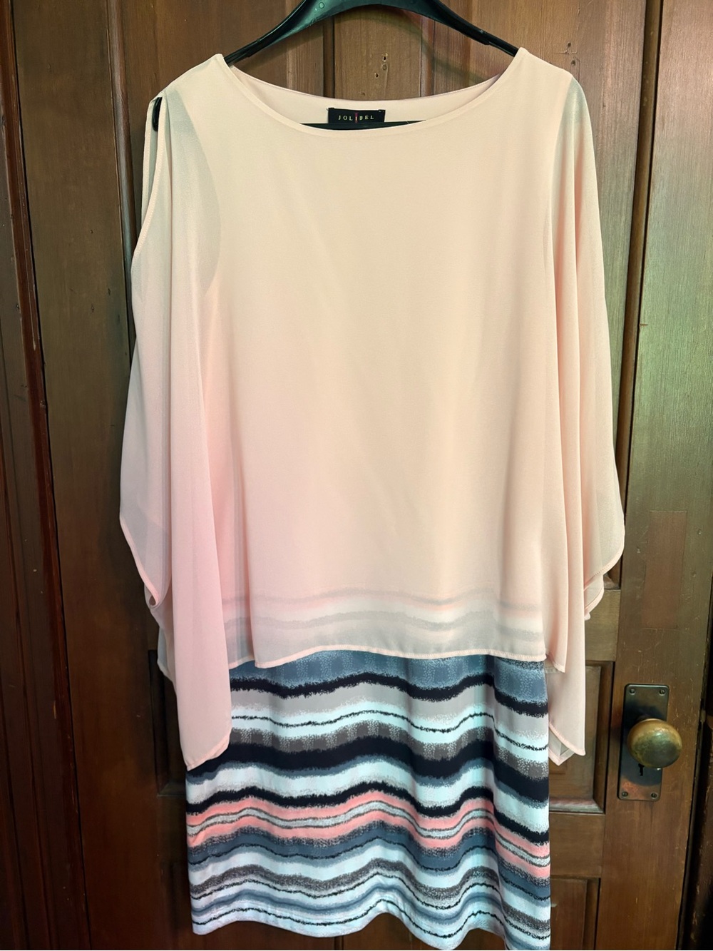 Jolibel Blush Layered Pencil Skirt Dress - size 12